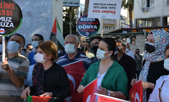 Denizli’de İsrail Zulmü protesto edildi!