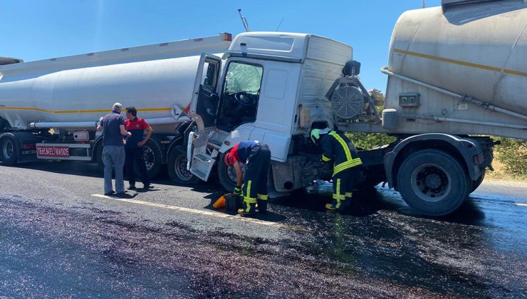 Denizli’de LPG yüklü tır kaza yaptı faciadan dönüldü!