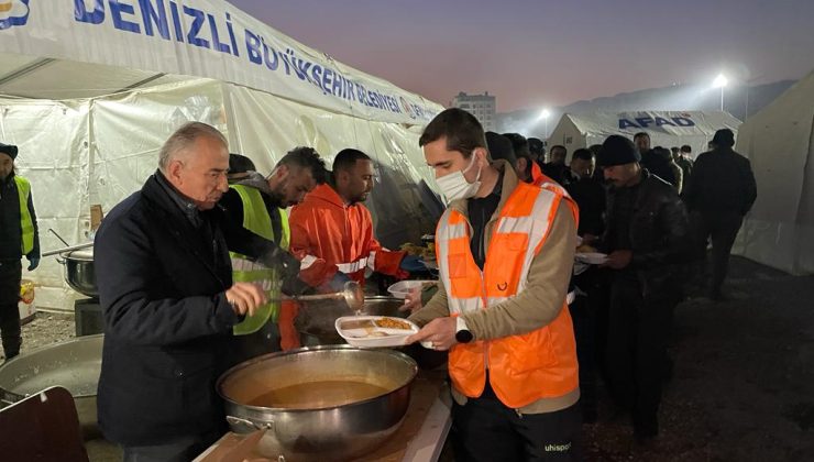 Denizli Büyükşehir’den Hatay’da gönül sofrası