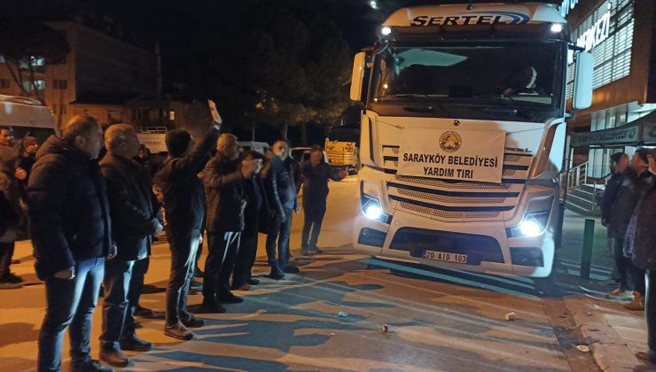 Depremzede vatandaşlarımıza Sarayköy’den yardımeli uzandı! Sarayköy belediyesi ve halkı yardım kampanyasında seferber oldu!