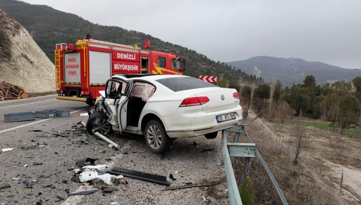 Denizli’de feci kaza! 4 kişi yaralandı 1 kişi hayatını kaybetti!