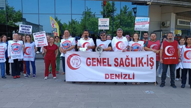 DENİZLİ’DE SEFALET ZAMMINI KABUL ETMEYEN SAĞLIK EMEKÇİLERİ İŞ BIRAKTI!