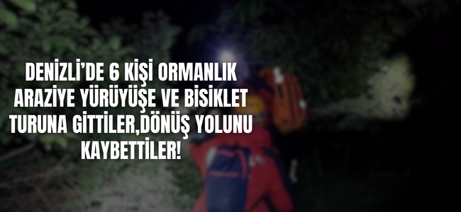 Denizli’de ormanda kaybolan 6 kişi için AFAD seferber oldu!