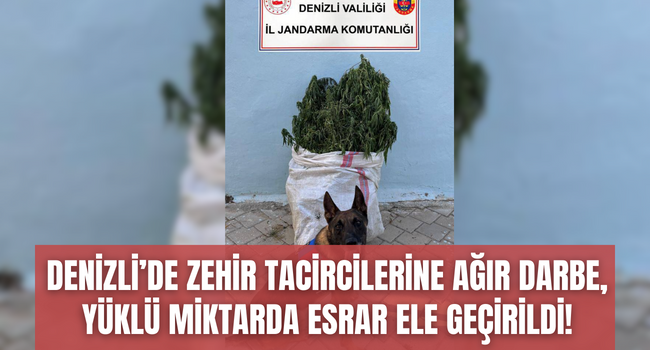 Denizli’de zehir tacircilerine ağır darbe 10 kilo esrar ele geçirildi!