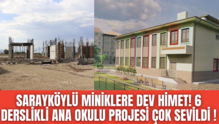 Sarayköy’e 6 derslikli anaokulu kazandırılıyor!
