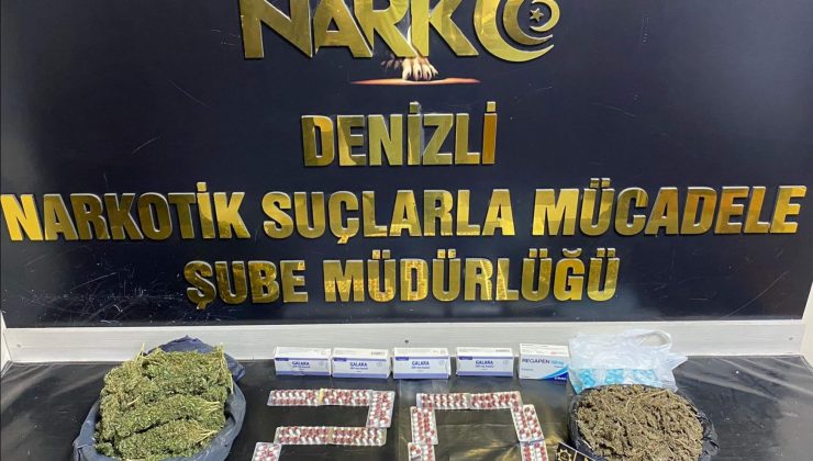 Denizli’de 4 zehir tacircisi yakalandı, yüklü miktarda uyuşturucu madde ele geçirildi!