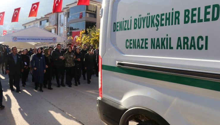 Denizli Şehidini uğurluyor, acılı eş ayakta güçlükle durabildi!