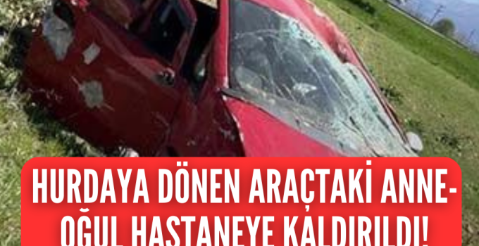 Denizli’de feci kaza! Takla atan araç hurdaya döndü!